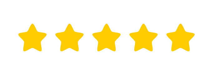 Five stars rating icons.
