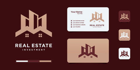Creative real Estate Logo, real estate, house logo, building logo design template.