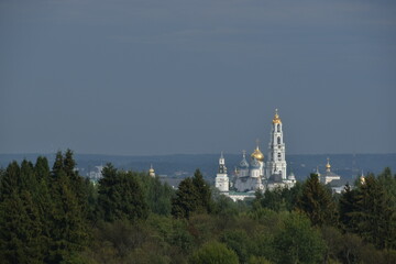 Fototapeta na wymiar View of the Trinity Sergius Lavra Sergiev Posad