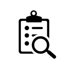 Inspection vector icon. check illustration symbol. examination sign. test logo.
