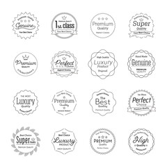 シンプルでかわいいデザインのバナー、バッジ、ラベル