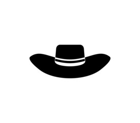 cowboy hat vector clip art, western wear icon