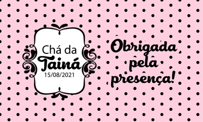 simple pink invitation