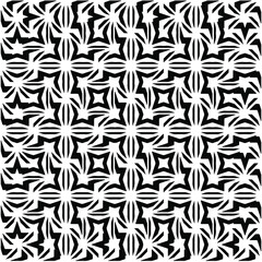 vector pattern in geometric ornamental style. Black and white pattern.