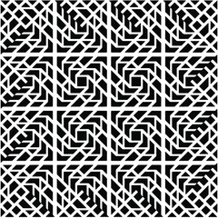 vector pattern in geometric ornamental style. Black and white pattern.