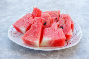 watermelon on a plate