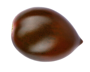 The ripe cumato tomato is isolated on a white background. full clipping path.