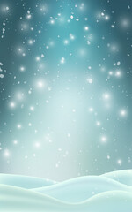 winter cards. shiny background with snow and blizzard. New Year banner. Snowfall .Celebration, holidays and party. Eps10