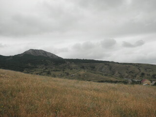clouds in the mountains