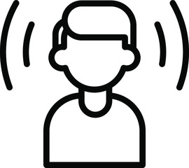 awareness line icon illustration vector graphic