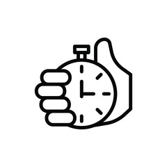 deadline line icon illustration vector graphic