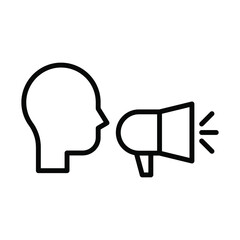 public relations line icon illustration vector graphic
