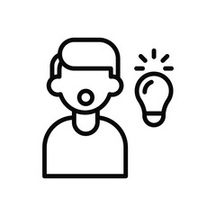 understanding line icon illustration vector graphic