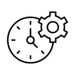 time management line icon illustration vector graphic
