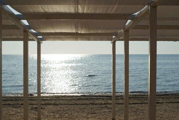 view of the morning sea from the house 