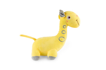 Obraz premium Dinosaur plush toy isolated on white.