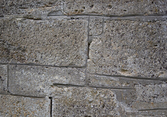 Stone wall texture, gray concrete, old wall
