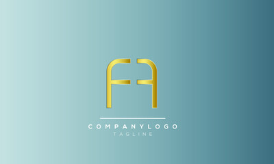 Abstract Letter Initial FF Vector Logo Design Template.