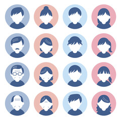 匿名 人物 アイコン 丸 / vector eps