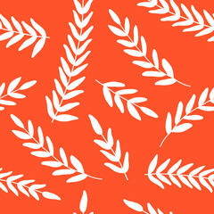 Fototapeta na wymiar Seamless grass background, hand-drawn. Graphic modern and original design for stylish paper, textile printing, wall design. Simple minimalistic graphics.