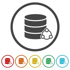 Data sharing ring icon isolated on white background