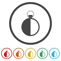 Stopwatch ring icon isolated on white background