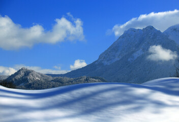 ski in austria with beautiful landscape