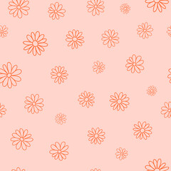 Seamless pattern with flowers. Backgrounds and wallpapers for invitations, cards, fabrics, packaging, textiles. Vector illustration.