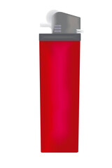 Red  lighter template. vector illustration