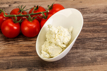 Soft cream cheese with herbs