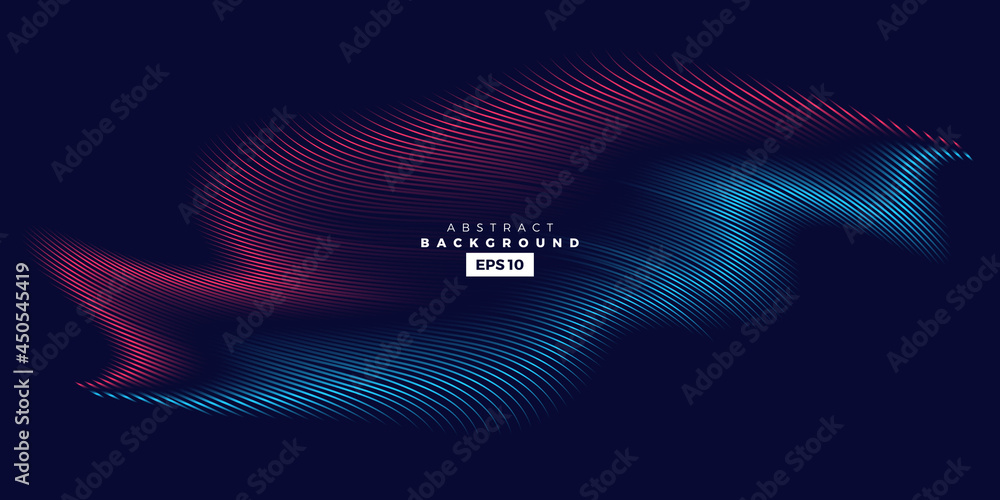 Aufkleber wave vector element with abstract colorful gradient lines for website, banner and brochure, curve fl