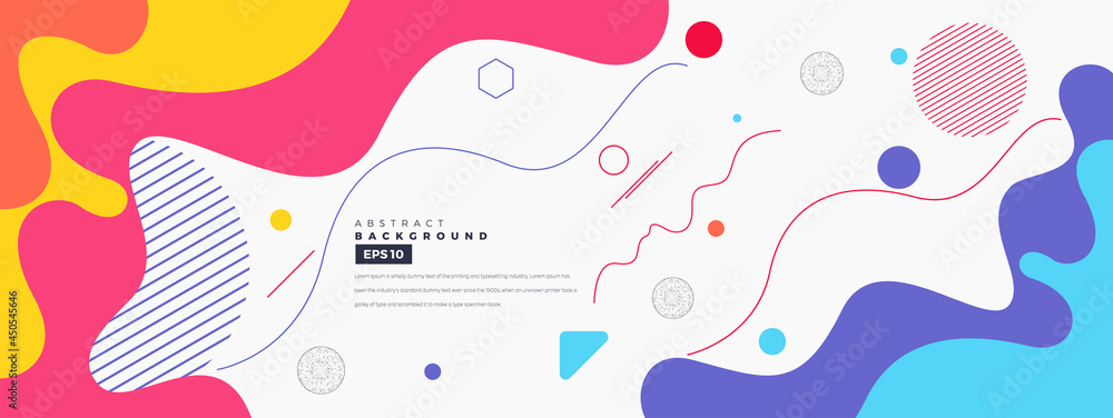 Poster wave background with modern colors. abstract elements and dynamic shapes. vector illustration for ba