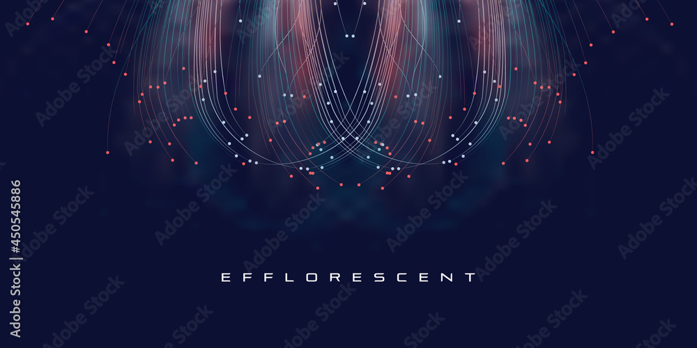 Poster fiber optics, data transformation vector background. big data technology, future of internet vector 