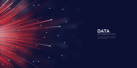 Fiber optics, data transformation vector background. big data technology, future of internet vector background design. Cyber circuit future technology background.