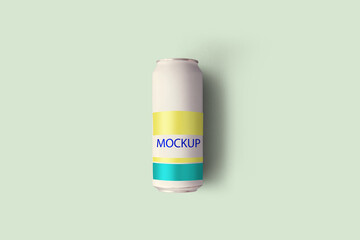 Tin Can packaging Mockup for drink products