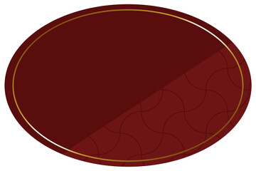 楕円形のフレーム　ボルドー＆ゴールド　一部に分銅繋ぎ