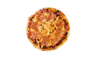 Italian pizza isolated on white background with clipping path