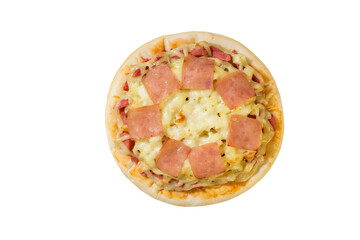 Italian pizza isolated on white background with clipping path