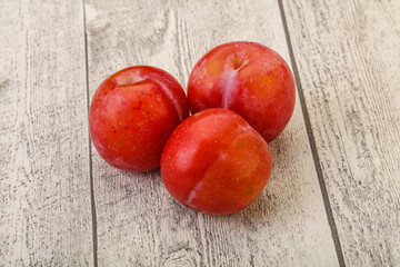 Ripe sweet tasty red plum