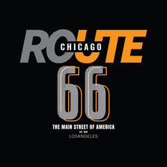 ROUTE 66 illustration typography. perfect for t shirt design