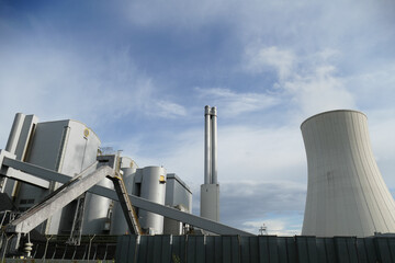Old technology that promotes climate change. Coalfired heating power plant in Hannover Stöcken,...