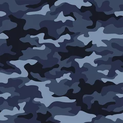 Fotobehang Camouflage Militaire camouflage naadloze structuurpatroon. Abstract leger en jacht eindeloos ornament voor stof en mode textiel print. Vectorachtergrond.