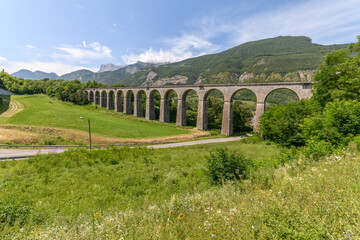 View of the Crozet railway viaduct. Is&egrave;re. City of Vif.