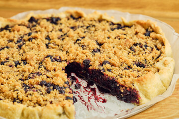 Tasty blueberry pie