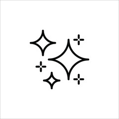 Sparkle Icon Vector Design Template on white background.