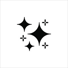 Sparkle Icon Vector Design Template on white background.