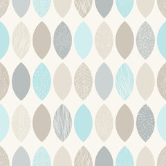 seamless pattern. Geometric shapes, circle, patterns, pastel colors, blue, beige, gray fabric print.