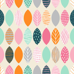 seamless pattern. Geometric shapes, circle, patterns. Autumn graphic ornament for fabric, wallpaper, background. 