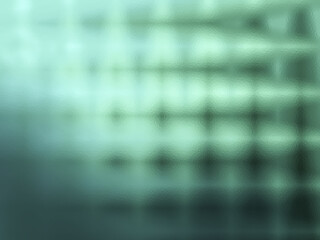 Abstract green color frosted glass window texture background. Blur image through the glass window of the room with grilles.