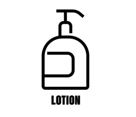 Cream or lotion cosmetic tube icon isolated on white background. Body care products. Vector Illustration.